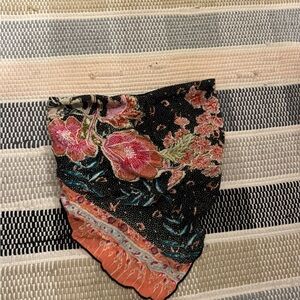 Free People Black and Orange bandanna top